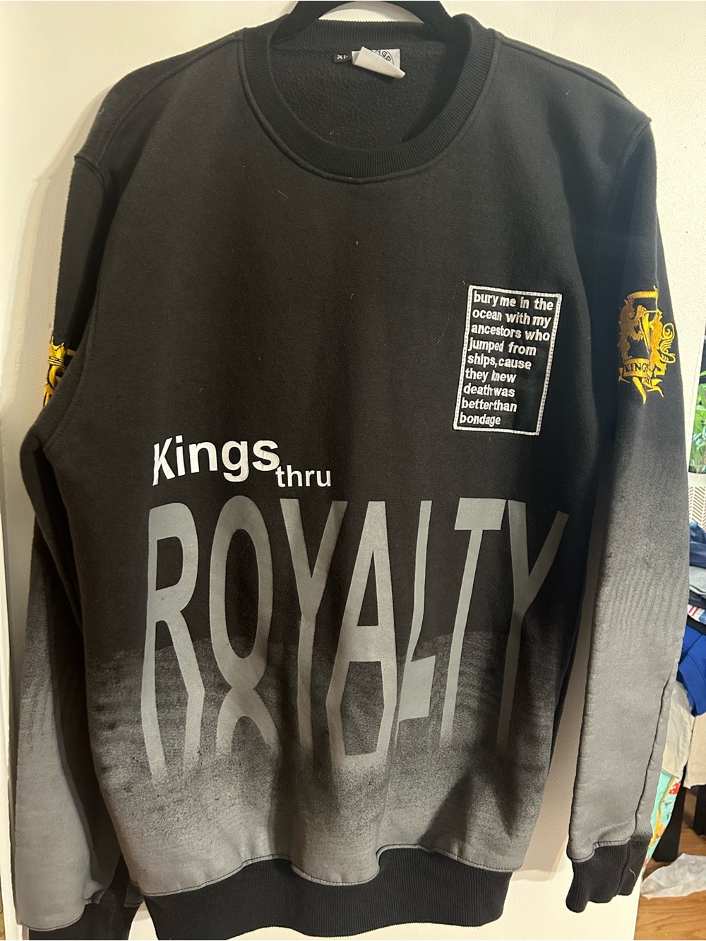 Culture Kings Royalty Black Graphic Crewneck Sweatshirt